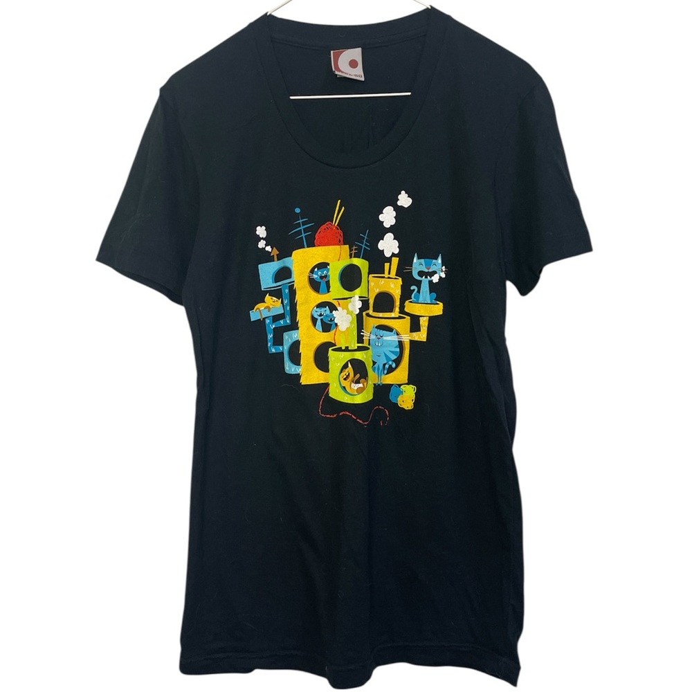 Gama-Go Black Cat Condo Graphic Tee XL Made in USA